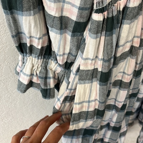 Madewell Smocked Plaid Dress - Picture 4 of 6